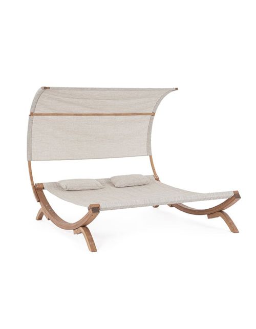 Lounger with cushions and canopy NOES