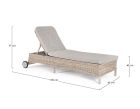 Sun lounger JUPITER with castors and pillow