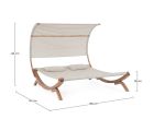 Lounger with cushions and canopy NOES