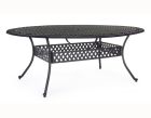 Garden oval aluminum table IVREA 200x150