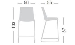 Dimensioni tavolo da bar Jubel ST66
