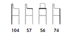 Bar stool Tahiti dimensions