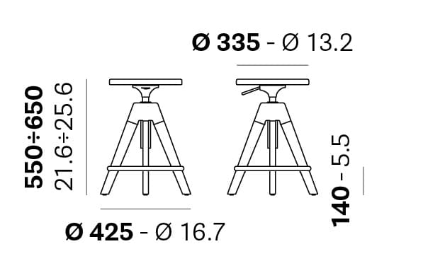 Arki bar stool dimensions